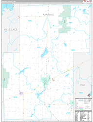 Kanabec County Wall Map Premium Style 2026