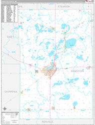 Kandiyohi County Wall Map Premium Style 2026