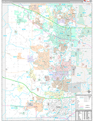 Kane County Wall Map Premium Style 2026