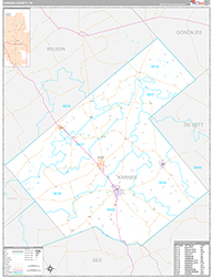 Karnes County Wall Map Premium Style 2026
