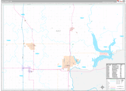 Kay County, OK Wall Map Premium Style 2023