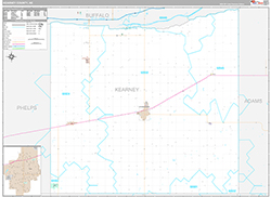 Kearney County Wall Map Premium Style 2026