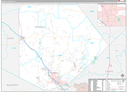 Kendall County Wall Map Premium Style 2026