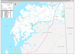 Kent County Wall Map Premium Style 2026