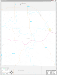 Kent County, TX Wall Map Premium Style 2024