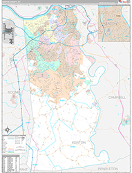Kenton County Wall Map Premium Style 2026