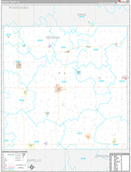 Keokuk County Wall Map Premium Style 2026
