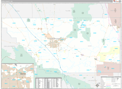 Kern County, CA Wall Map Premium Style 2024