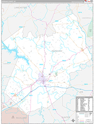 Kershaw County Wall Map Premium Style 2026