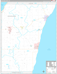 Kewaunee County Wall Map Premium Style 2026