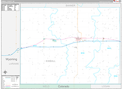 Kimball County Wall Map Premium Style 2026