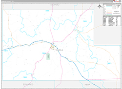 Kimble County Wall Map Premium Style 2026