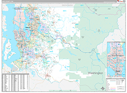 King County Wall Map Premium Style 2026