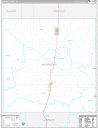 Kingfisher County Wall Map Premium Style 2026