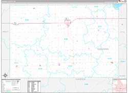 Kingman County Wall Map Premium Style 2026