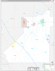 Kings County, CA Wall Map Premium Style 2024