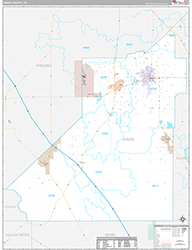 Kings County, CA Wall Map Premium Style 2026