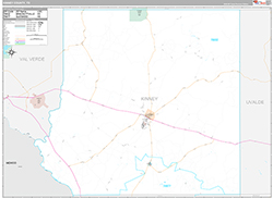 Kinney County Wall Map Premium Style 2026