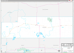 Kiowa County Wall Map Premium Style 2026