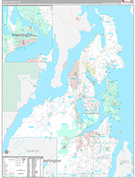 Kitsap County Wall Map Premium Style 2026