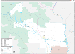 Kittitas County, WA Wall Map Premium Style 2024