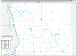 Kittson County Wall Map Premium Style 2026