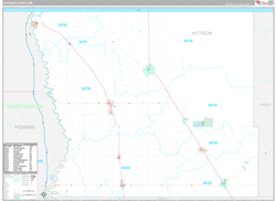 Kittson County, MN Wall Map Premium Style 2024