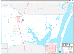 Kleberg County Wall Map Premium Style 2026