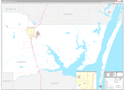 Kleberg County, TX Wall Map Premium Style 2024