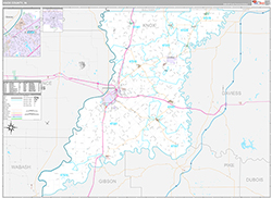 Knox County Wall Map Premium Style 2026