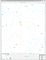 Knox County, MO Wall Map Premium Style 2024