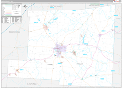 Knox County, OH Wall Map Premium Style 2024