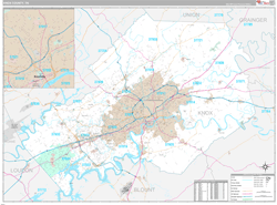 Knox County, TN Wall Map Premium Style 2024