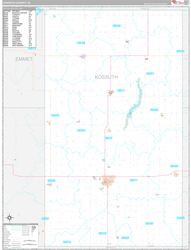 Kossuth County, IA Wall Map Premium Style 2024