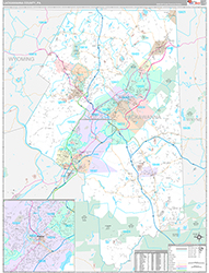 Lackawanna County Wall Map Premium Style 2026