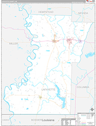 Lafayette County Wall Map Premium Style 2026