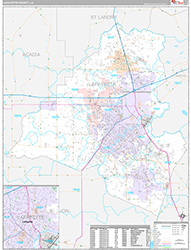 Lafayette County Wall Map Premium Style 2026