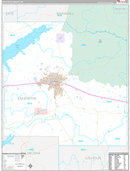 Lafayette County Wall Map Premium Style 2026
