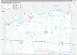 Lafayette County, MO Wall Map Premium Style 2026