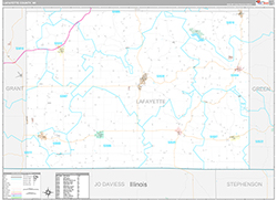 Lafayette County, WI Wall Map Premium Style 2026