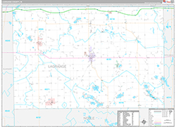 Lagrange County Wall Map Premium Style 2026