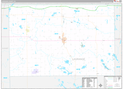 Lagrange County, IN Wall Map Premium Style 2024
