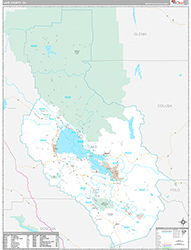 Lake County Wall Map Premium Style 2026