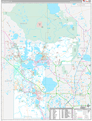 Lake County Wall Map Premium Style 2026