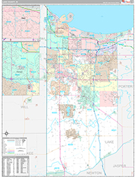 Lake County Wall Map Premium Style 2026