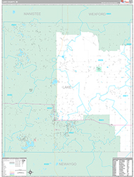 Lake County Wall Map Premium Style 2026