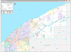 Lake County Wall Map Premium Style 2026