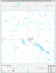 Lake County Wall Map Premium Style 2026
