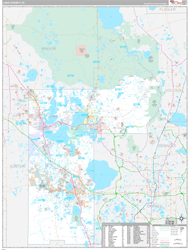 Lake County, FL Wall Map Premium Style 2023