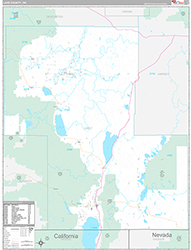 Lake County, OR Wall Map Premium Style 2026